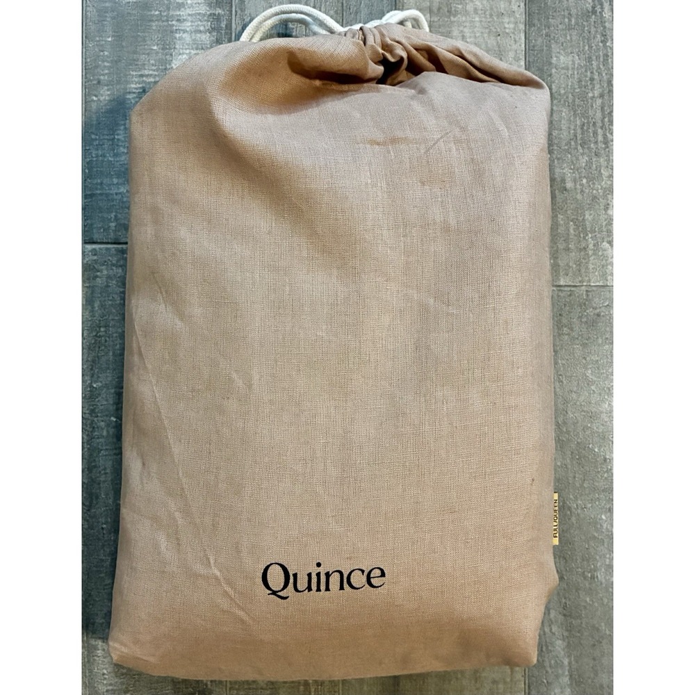 Quince European Linen Duvet Cover Full Queen Desert Sunset Open Box Excellent